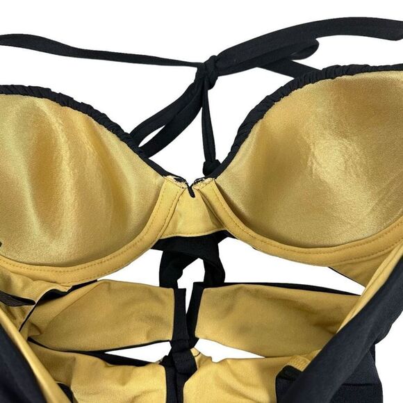 A. Che Luna Maillot Onyx-Feather One-Piece 4B NEW - Picture 9 of 12